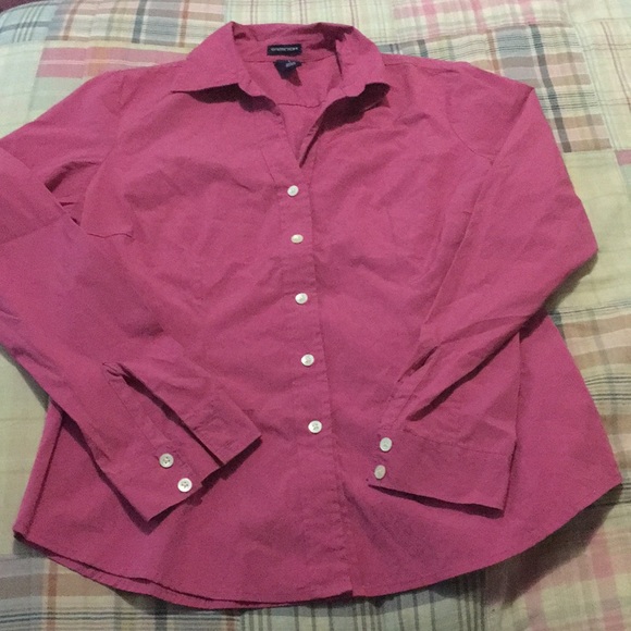 GAP Tops - GAP Berry Button-Down Shirt Size L